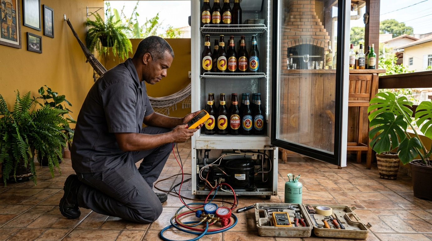 Manutenção da placa eletrônica de cervejeira em Belém‑PA