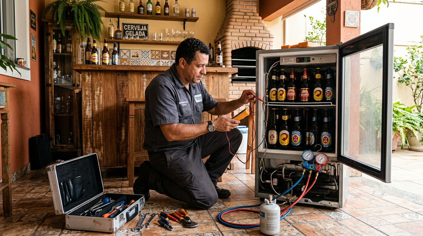 Aplicação de gás refrigerante em cervejeira atendida em Belém‑PA